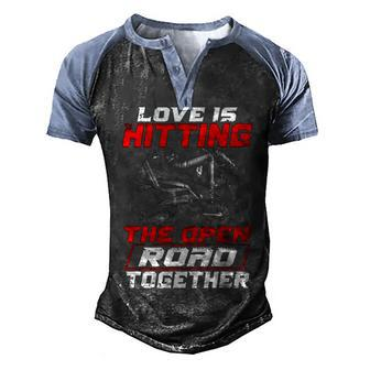 Open Road Together Men's Henley Shirt Raglan Sleeve 3D Print T-shirt - Seseable