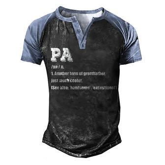Pa Another Term Of Grandfather Men's Henley Shirt Raglan Sleeve 3D Print T-shirt - Thegiftio UK