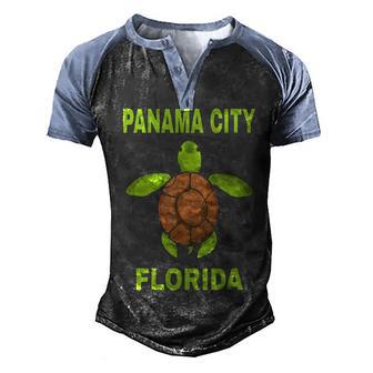 Panama City Family Vacation Florida Sea Turtle Gift Men's Henley Shirt Raglan Sleeve 3D Print T-shirt - Thegiftio UK