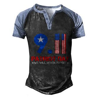 Patriot Day Never Forget Graphic Design Printed Casual Daily Basic Men's Henley Shirt Raglan Sleeve 3D Print T-shirt - Thegiftio UK