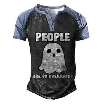 People Are So Overrated Graphic Design Printed Casual Daily Basic Men's Henley Shirt Raglan Sleeve 3D Print T-shirt - Thegiftio UK