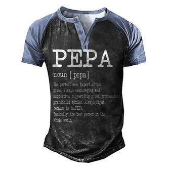 Pepa Definition Fathers Day Gifts Men's Henley Shirt Raglan Sleeve 3D Print T-shirt - Thegiftio UK