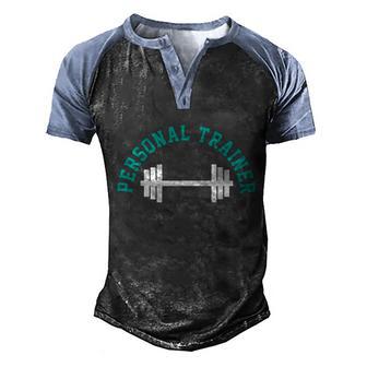 Personal Trainer Gym Fitness Bodybuilding Diet Graphic Design Printed Casual Daily Basic Men's Henley Shirt Raglan Sleeve 3D Print T-shirt - Thegiftio UK