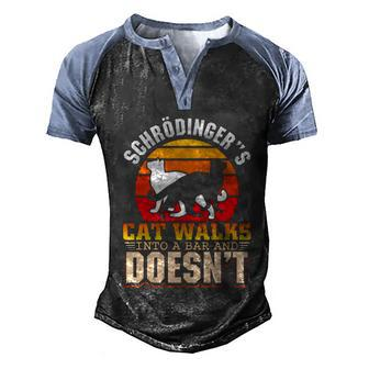 Physicists Scientists Schrödingers Katze Gift V4 Men's Henley Shirt Raglan Sleeve 3D Print T-shirt - Monsterry UK