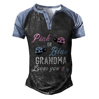 Pink Or Blue Grandma Loves You Ladybug Gender Reveal Party Gift Men's Henley Shirt Raglan Sleeve 3D Print T-shirt - Monsterry DE