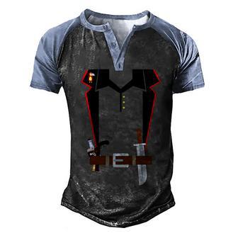 Pirate Costume Uniform Graphic Design Printed Casual Daily Basic V2 Men's Henley Shirt Raglan Sleeve 3D Print T-shirt - Thegiftio UK