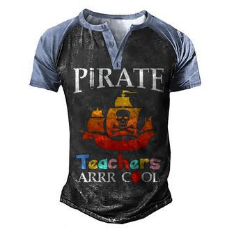 Pirate Teacher Design Teacher Gift Educational Design Graphic Design Printed Casual Daily Basic Men's Henley Shirt Raglan Sleeve 3D Print T-shirt - Thegiftio UK