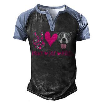 Pit Bull Lives Matter Pittie Puppy Dog Mom Ladies Pitbull Men's Henley Shirt Raglan Sleeve 3D Print T-shirt - Thegiftio UK