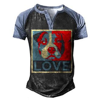 Pitbull Love Pitbull Lovers 2 Graphic Design Printed Casual Daily Basic Men's Henley Shirt Raglan Sleeve 3D Print T-shirt - Thegiftio UK
