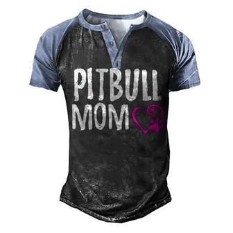 Pitbull Mom Mothers Day Gift 2 Graphic Design Printed Casual Daily Basic Men's Henley Shirt Raglan Sleeve 3D Print T-shirt - Thegiftio UK