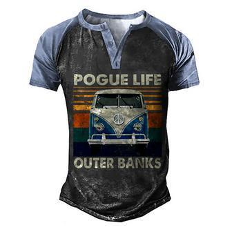 Pogue Life Graphic Design Printed Casual Daily Basic Men's Henley Shirt Raglan Sleeve 3D Print T-shirt - Thegiftio UK