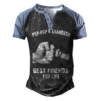 Pop-Pop & Grandson - Best Friends Men's Henley Shirt Raglan Sleeve 3D Print T-shirt - Seseable
