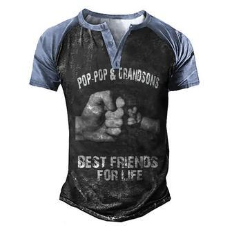 Pop-Pop & Grandsons - Best Friends Men's Henley Shirt Raglan Sleeve 3D Print T-shirt - Seseable