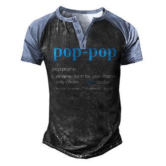 Pop Pop Fathers Day V3 Men's Henley Shirt Raglan Sleeve 3D Print T-shirt - Thegiftio UK
