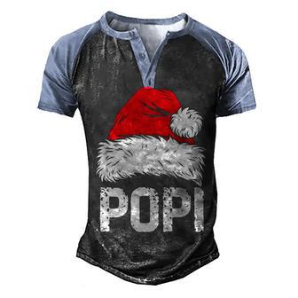 Popi Santa Christmas Family Xmas Gifts Men's Henley Shirt Raglan Sleeve 3D Print T-shirt - Thegiftio UK