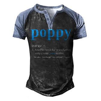 Poppy Another Grandfather Only Cooler Men's Henley Shirt Raglan Sleeve 3D Print T-shirt - Thegiftio UK