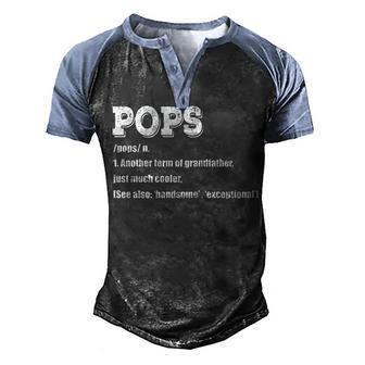 Pops Another Term Of Grandfather Men's Henley Shirt Raglan Sleeve 3D Print T-shirt - Thegiftio UK