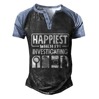 Private Detective Crime Investigator Investigating Cool Gift Men's Henley Shirt Raglan Sleeve 3D Print T-shirt - Monsterry AU