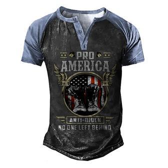 Pro America Anti Biden No One Left Behind Graphic Design Printed Casual Daily Basic Men's Henley Shirt Raglan Sleeve 3D Print T-shirt - Thegiftio UK