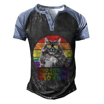 Pro Choice Pro Feminism Pro Cat Lgbtq Feminist Gift Men's Henley Shirt Raglan Sleeve 3D Print T-shirt - Thegiftio UK