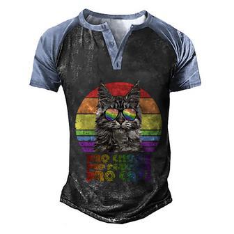 Pro Choice Pro Feminism Pro Cat Lgbtq Feminist Meaningful Gift Men's Henley Shirt Raglan Sleeve 3D Print T-shirt - Thegiftio UK