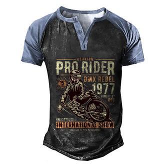 Pro Rider Poster Graphic Design Printed Casual Daily Basic Men's Henley Shirt Raglan Sleeve 3D Print T-shirt - Thegiftio UK