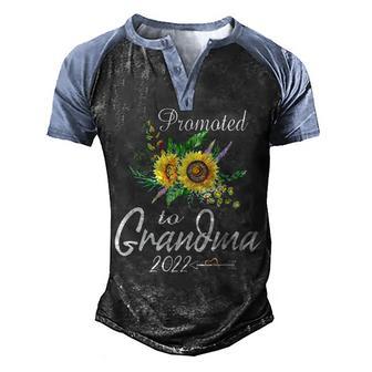 Promoted To Grandma 2022 Gender Reveal Mothers Day Men's Henley Shirt Raglan Sleeve 3D Print T-shirt - Thegiftio UK