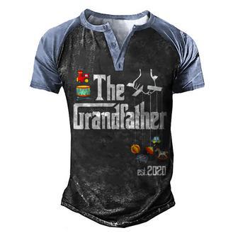 Promoted To Grandpa Grandfather 2020 Men's Henley Shirt Raglan Sleeve 3D Print T-shirt - Thegiftio UK