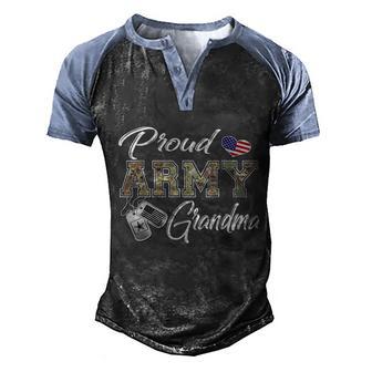 Proud Army Grandma Shirt Military Pride Graphic Design Printed Casual Daily Basic Men's Henley Shirt Raglan Sleeve 3D Print T-shirt - Thegiftio UK
