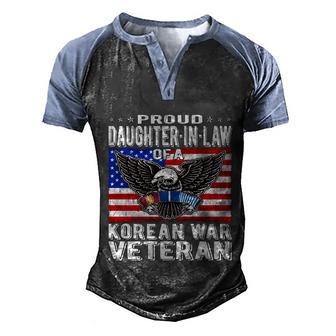 Proud Daughter In Law Of Korean War Veteran Gift Military Family Gift Graphic Design Printed Casual Daily Basic Men's Henley Shirt Raglan Sleeve 3D Print T-shirt - Thegiftio UK