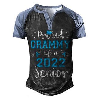 Proud Grammy Of A 2022 Senior Men's Henley Shirt Raglan Sleeve 3D Print T-shirt - Thegiftio UK