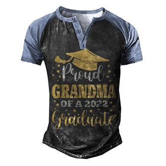 Proud Grandma Of A Class Of 2022 Graduate Senior Graphic Design Printed Casual Daily Basic Men's Henley Shirt Raglan Sleeve 3D Print T-shirt - Thegiftio UK