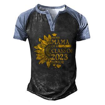 Proud Mama Of A Class Of 2023 Senior Sunflower Graphic Design Printed Casual Daily Basic Men's Henley Shirt Raglan Sleeve 3D Print T-shirt - Thegiftio UK