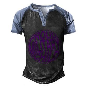Proud Military Child Veteran Of Us Army Proud Of Military Children Graphic Design Printed Casual Daily Basic Men's Henley Shirt Raglan Sleeve 3D Print T-shirt - Thegiftio UK