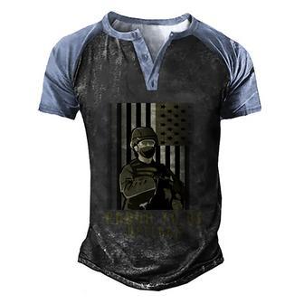 Proud To Be Veteran American Flag Graphic Design Printed Casual Daily Basic Men's Henley Shirt Raglan Sleeve 3D Print T-shirt - Thegiftio UK