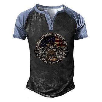 Proud Veteran Of The United States Army Graphic Design Printed Casual Daily Basic V5 Men's Henley Shirt Raglan Sleeve 3D Print T-shirt - Thegiftio UK