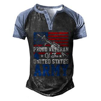 Proud Veteran Of The Us Army Graphic Design Printed Casual Daily Basic V2 Men's Henley Shirt Raglan Sleeve 3D Print T-shirt - Thegiftio UK