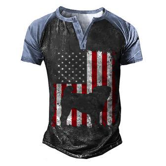 Pug 4Th Of July Patriotic American Flag Men's Henley Shirt Raglan Sleeve 3D Print T-shirt - Thegiftio UK