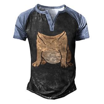 Pug Costume Men's Henley Shirt Raglan Sleeve 3D Print T-shirt - Thegiftio UK
