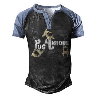 Pug Lover Pug T Pug Owner Gift Pug Men's Henley Shirt Raglan Sleeve 3D Print T-shirt - Thegiftio UK