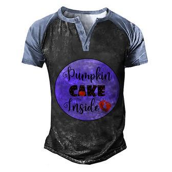 Pumpkin Cake Inside Halloween Quote Graphic Design Printed Casual Daily Basic Men's Henley Shirt Raglan Sleeve 3D Print T-shirt - Thegiftio UK