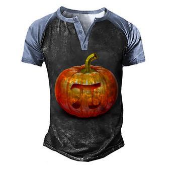 Pumpkin Pi Jack O Lantern Graphic Design Printed Casual Daily Basic Men's Henley Shirt Raglan Sleeve 3D Print T-shirt - Thegiftio UK