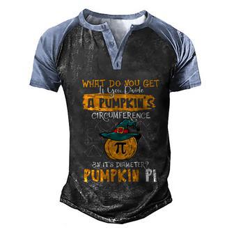 Pumpkin Pi Math Teacher Halloween Thanksgiving Pi Day Graphic Design Printed Casual Daily Basic Men's Henley Shirt Raglan Sleeve 3D Print T-shirt - Thegiftio UK