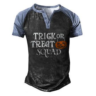 Pumpkin Trick Or Treat Squad Halloween Day Graphic Design Printed Casual Daily Basic Men's Henley Shirt Raglan Sleeve 3D Print T-shirt - Thegiftio UK