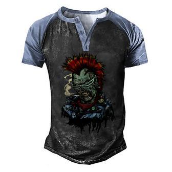 Punk Zombie Graphic Design Printed Casual Daily Basic Men's Henley Shirt Raglan Sleeve 3D Print T-shirt - Thegiftio UK