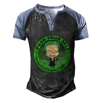 Push Your Self No One Is Going To Do It For You Graphic Design Printed Casual Daily Basic Men's Henley Shirt Raglan Sleeve 3D Print T-shirt - Thegiftio UK