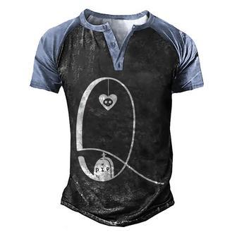 Q Name Charater Tomb Halloween Quote Graphic Design Printed Casual Daily Basic Men's Henley Shirt Raglan Sleeve 3D Print T-shirt - Thegiftio UK