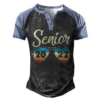 Qwp Retro Senior 2022 Class Of 2022 Teacher Graduation Men's Henley Shirt Raglan Sleeve 3D Print T-shirt - Thegiftio UK