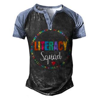 Reading Teacher Interventionist Specialist Literacy Coach Men's Henley Shirt Raglan Sleeve 3D Print T-shirt - Thegiftio UK