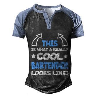 Really Cool Bartender Funny Saying Bartending Bartenders Gift Graphic Design Printed Casual Daily Basic Men's Henley Shirt Raglan Sleeve 3D Print T-shirt - Thegiftio UK